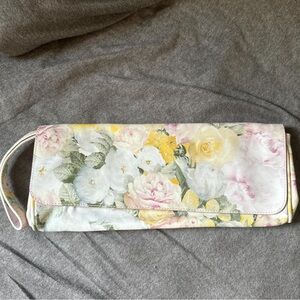 Vintage Maurizio Taiuti Italian Leather Floral Wristlet